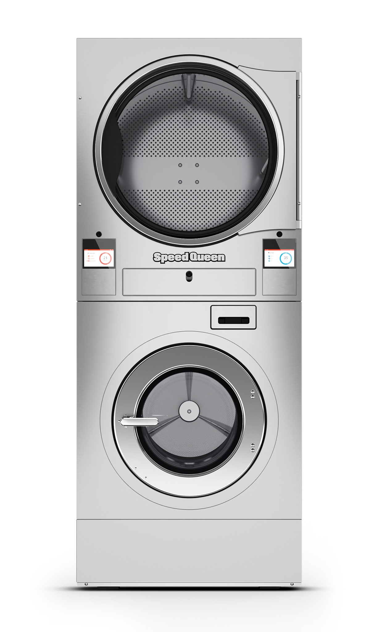 front view of stacked washer